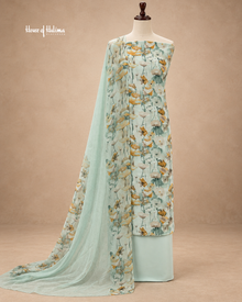 French Crepe Floral Printed 3-Piece Unstitched Suit