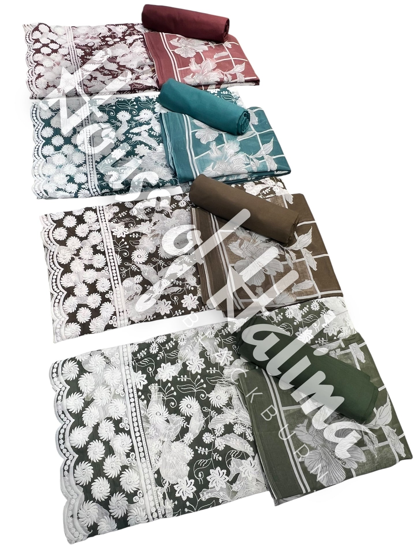 Embroidered cotton 3pcs
