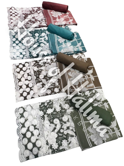 Embroidered cotton 3pcs
