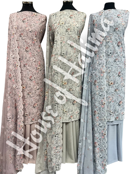Digital print georgettes 4pcs