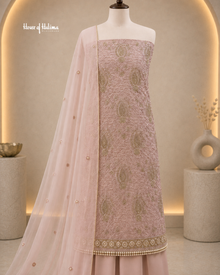 Gold Embellished Georgette 4 Piece Asian Occasionwear Suit