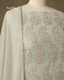 Embellished Georgette 4-Piece Unstitched Suit – Zari, Dabka & Crystal Work (3202)