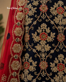 Embellished Net 4 Piece Asian Mehndi Occasionwear Suit