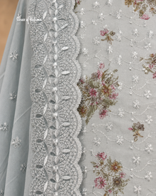 Alpine 3-Piece Schiffli-Style Embroidered Unstitched Suit