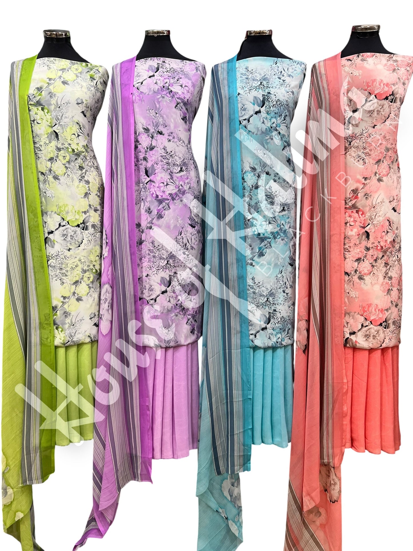 Premium quality french crepe print 3pcs