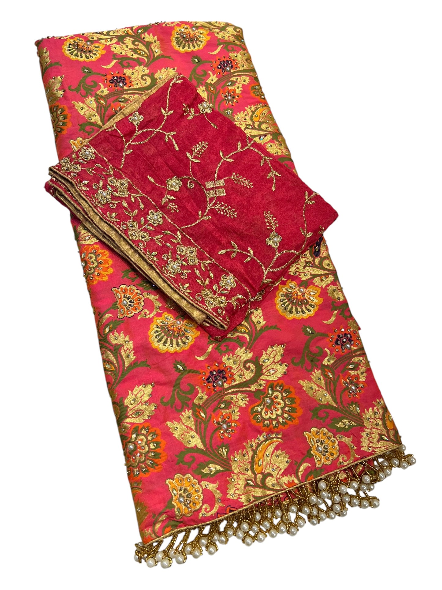 Partywear embellished banarsi 3pcs