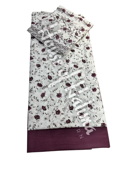 Embroidered cotton lawn 3pcs