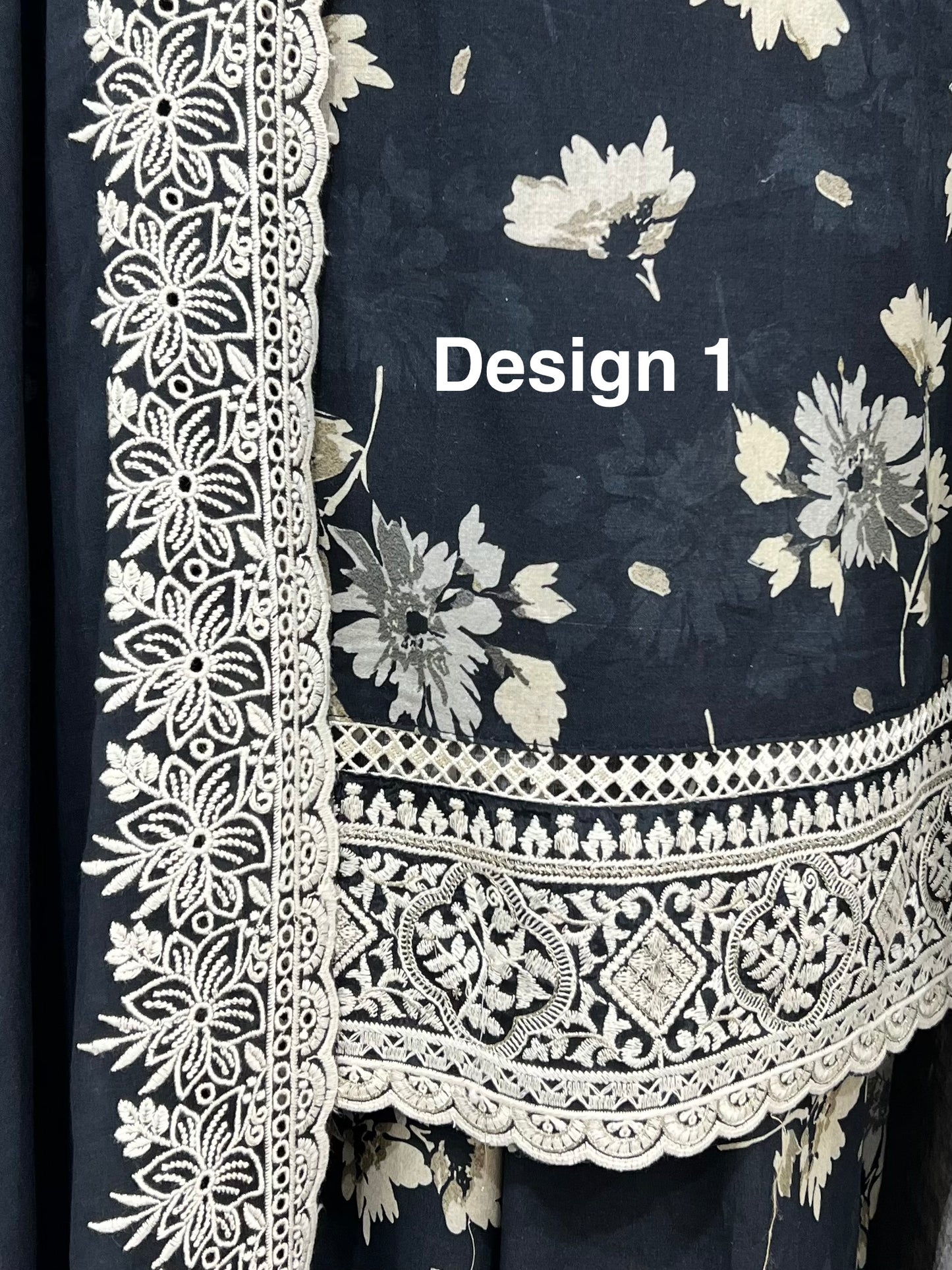 Full print embroidered cottons 3pcs