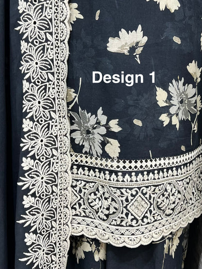 Full print embroidered cottons 3pcs