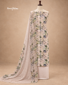 French Crepe Floral Printed 3-Piece Unstitched Suit