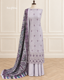 Marina Twill 3 Piece Suit with Kashmiri Style Printed Shawl