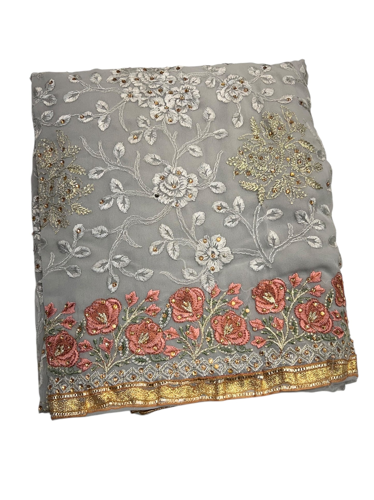 Embroidered georgettes 4pcs