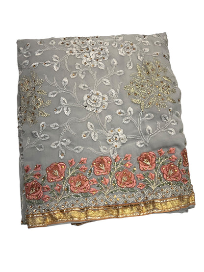 Embroidered georgettes 4pcs