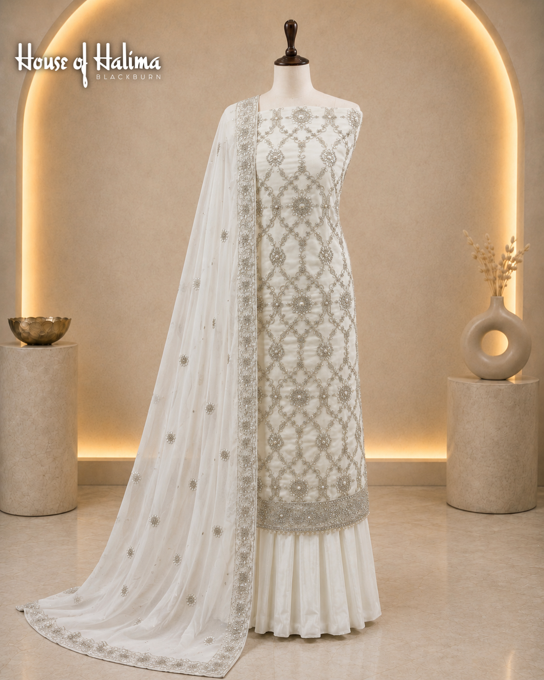 Embellished Georgette 4 Piece Asian Occasionwear Suit