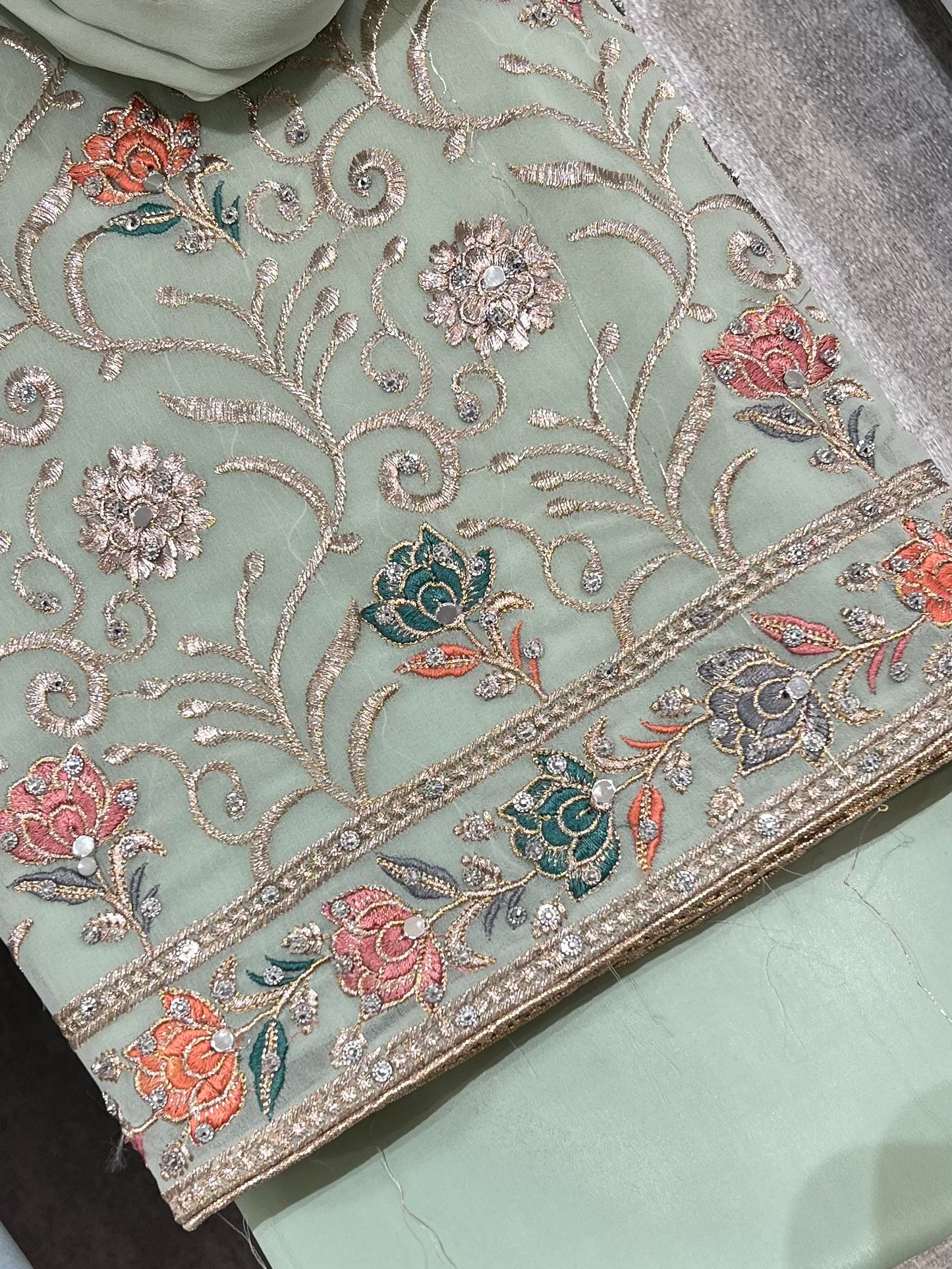 Embroidered georgettes 4pcs