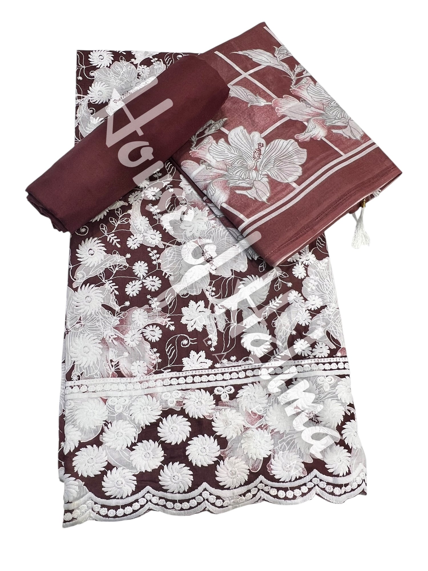 Embroidered cotton 3pcs