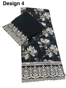 Embroidered cottons (full print) 3pcs