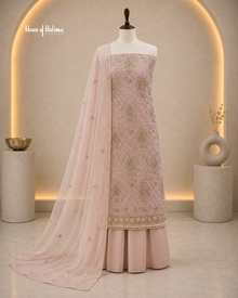 Gold Embellished Georgette 4 Piece Asian Occasionwear Suit