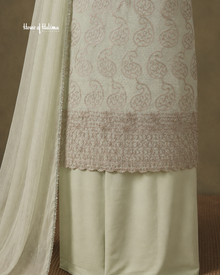 Embellished Georgette 4-Piece Unstitched Suit – Zari, Dabka & Crystal Work (3202)