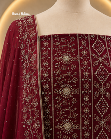 Silver Embroidered Georgette 4 Piece Asian Occasionwear Suit