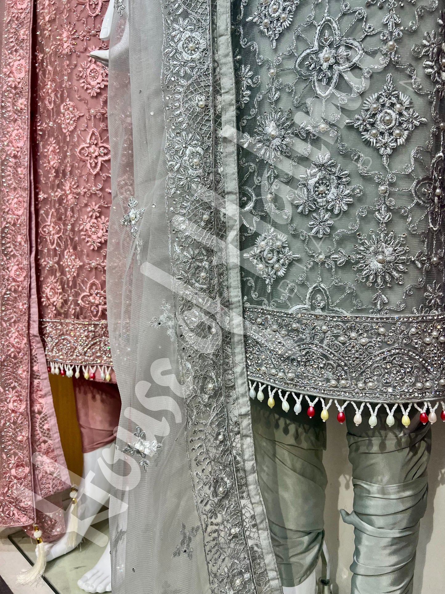 Partywear fancy net 4pcs