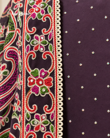 Georgette 3 Piece Suit with Embroidered Multicoloured Dupatta