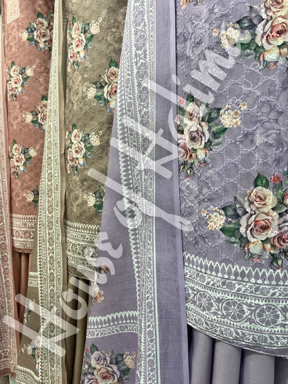Embroidered cottons 3pcs