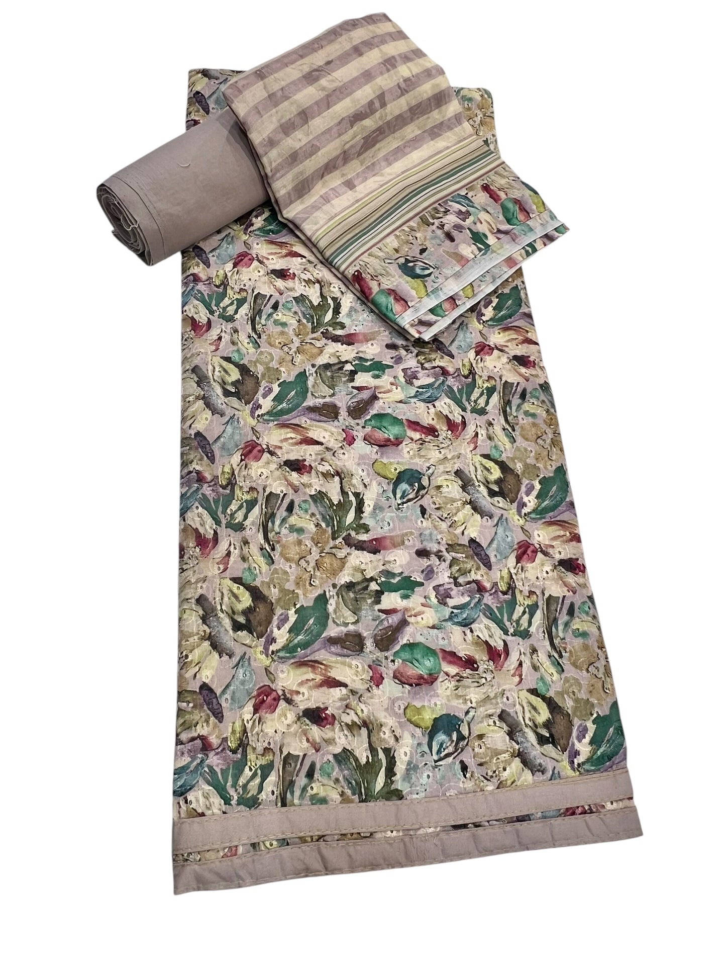Chikankari cotton with digital print 3pcs