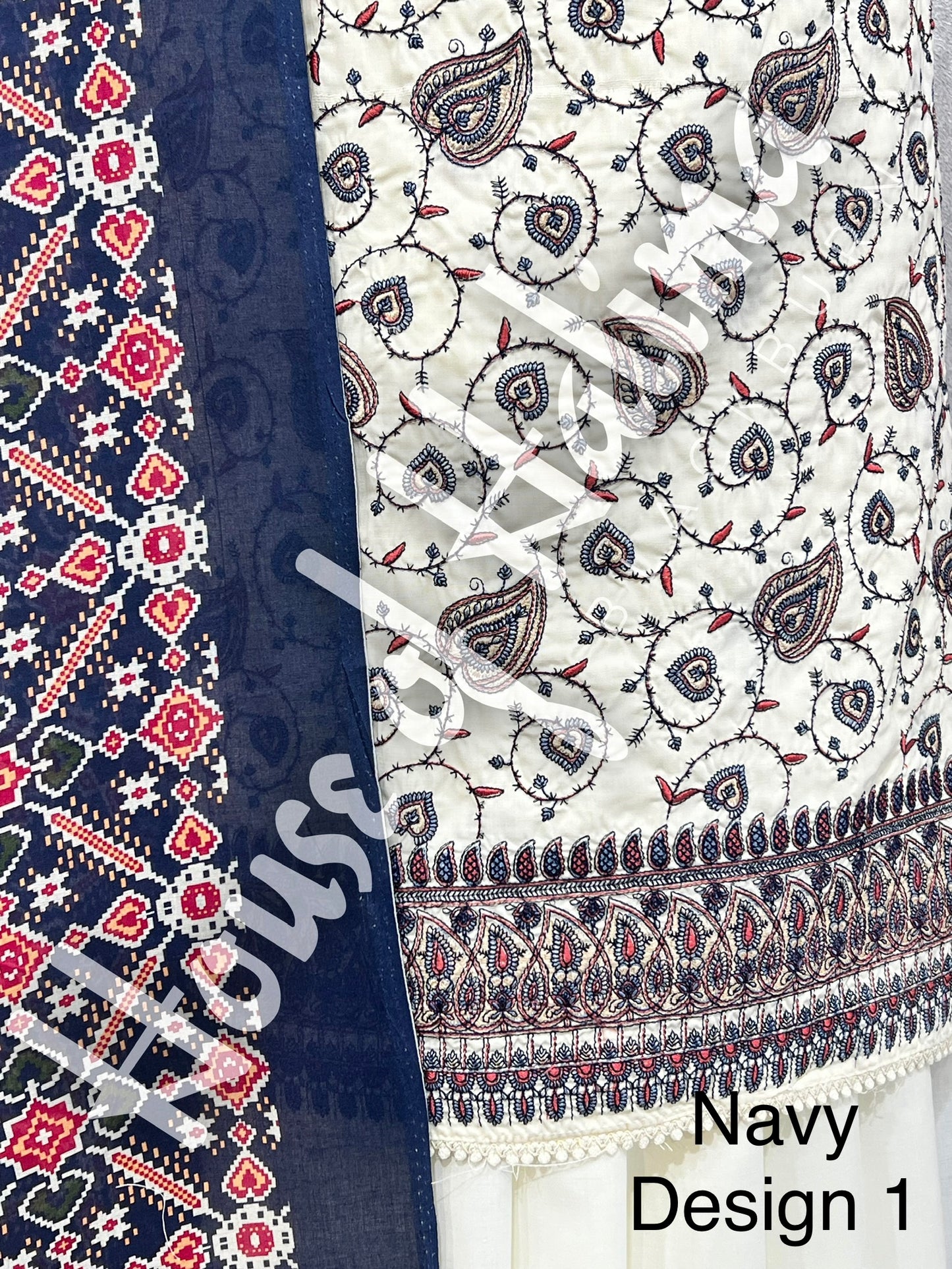 Kashmiri style cotton 3pcs