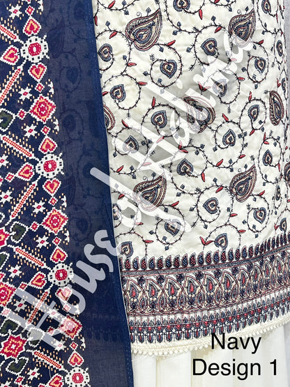 Kashmiri style cotton 3pcs