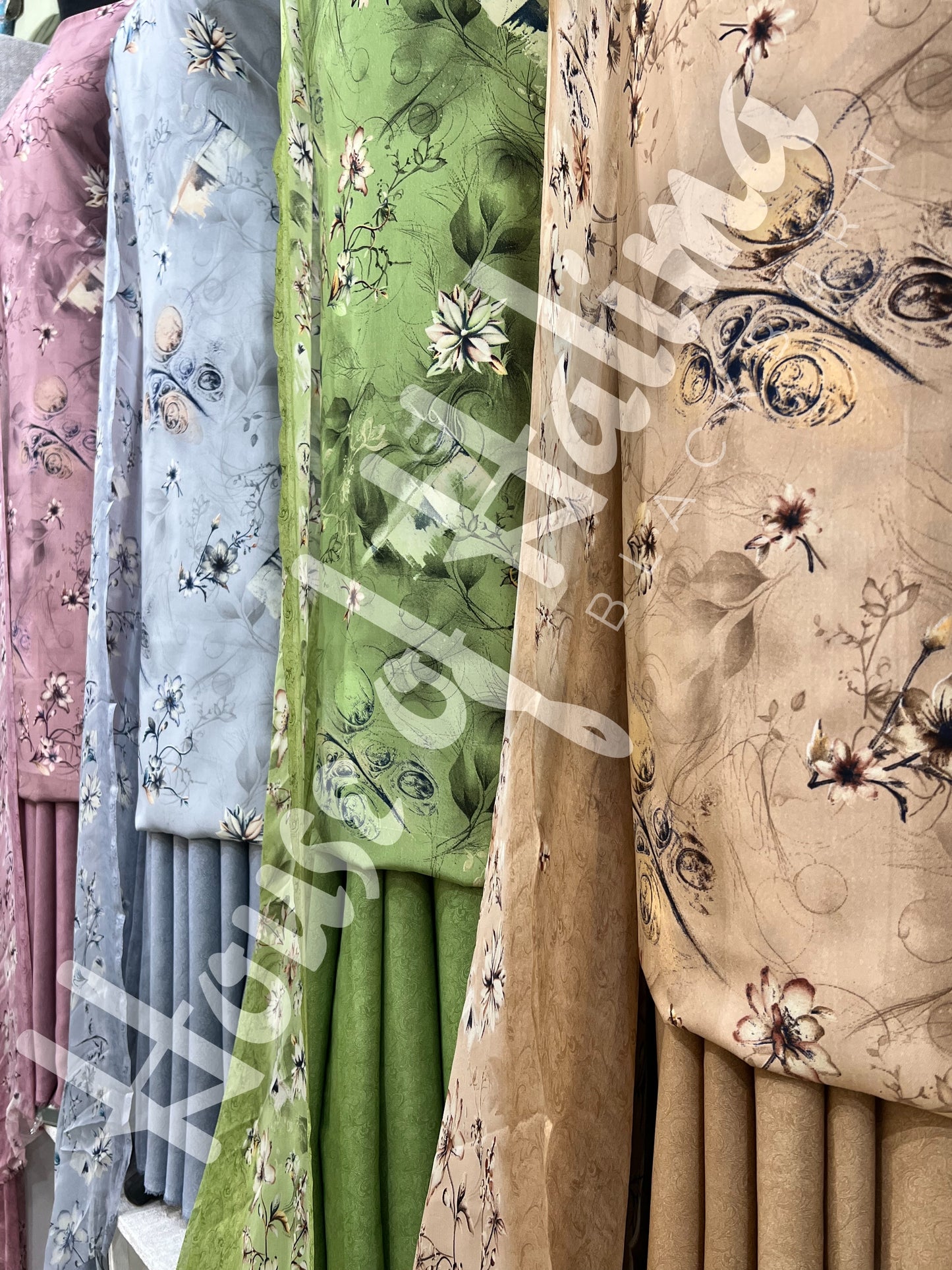 French crepe print 3pcs