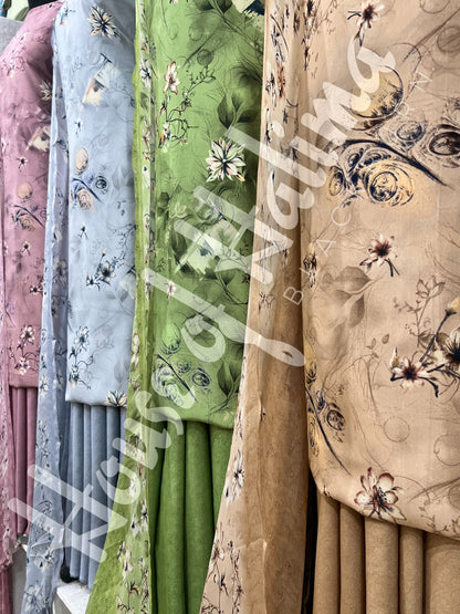 French crepe print 3pcs