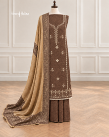 Embroidered Alpine 3 Piece Unstitched Suit with Woven Shawl
