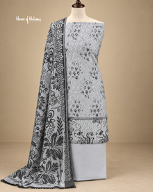 Alpine 3-Piece Monochrome Embroidered Unstitched Suit