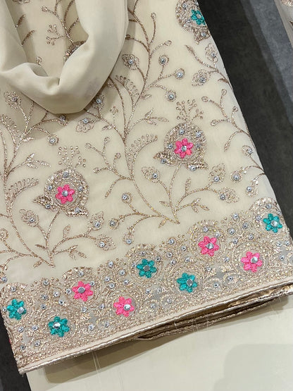 Embroidered georgettes 4pcs