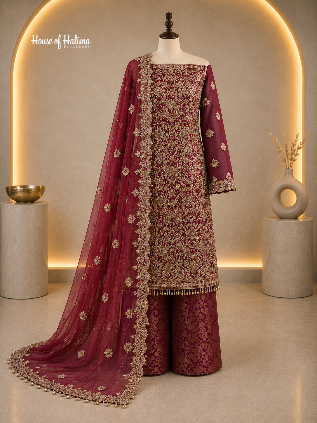 Embellished Shisha Silk 4 Piece Asian Occasionwear Suit