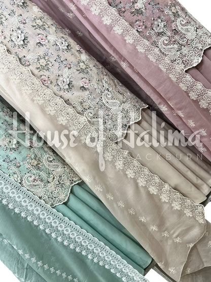 Embroidered cottons 3pcs