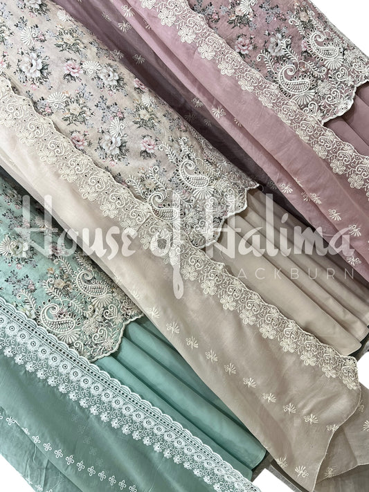 Embroidered cottons 3pcs