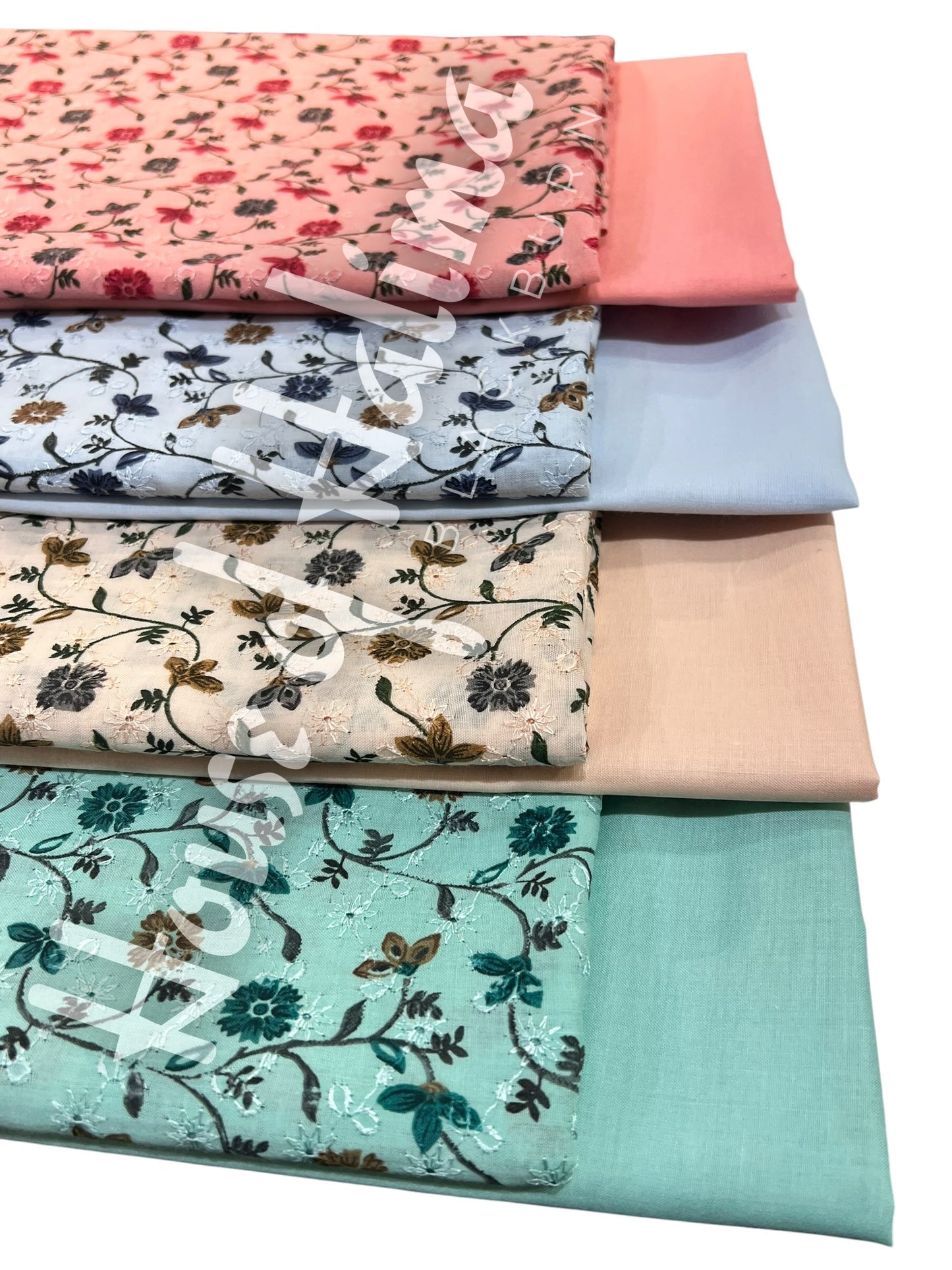 Embroidered cotton lawn 3pcs