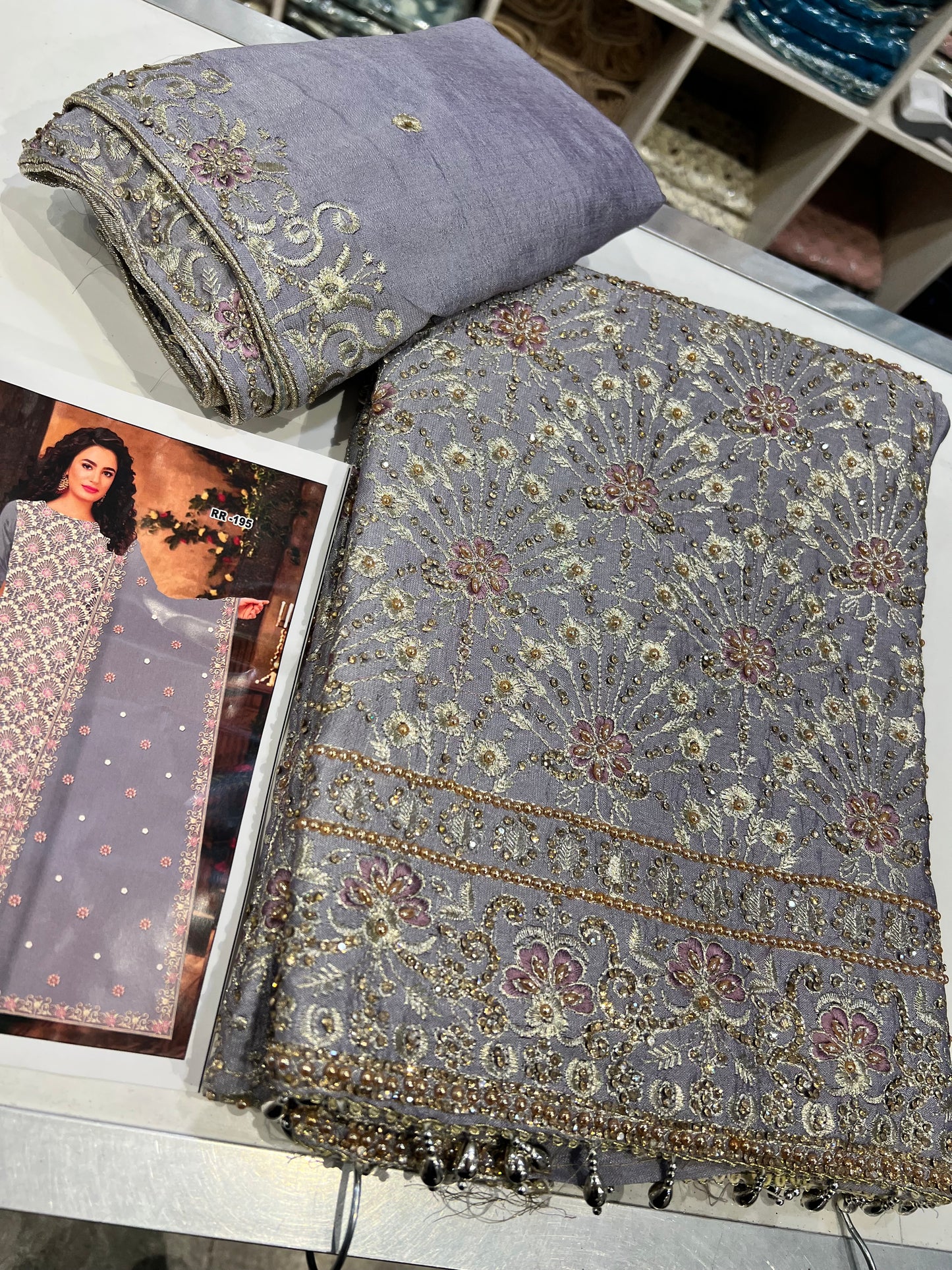 Partywear raw silk 4pcs