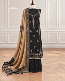 Embroidered Alpine 3 Piece Unstitched Suit with Woven Shawl
