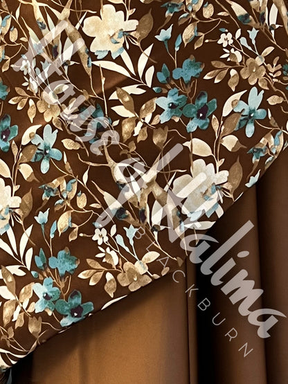 Silky satin print 2pcs
