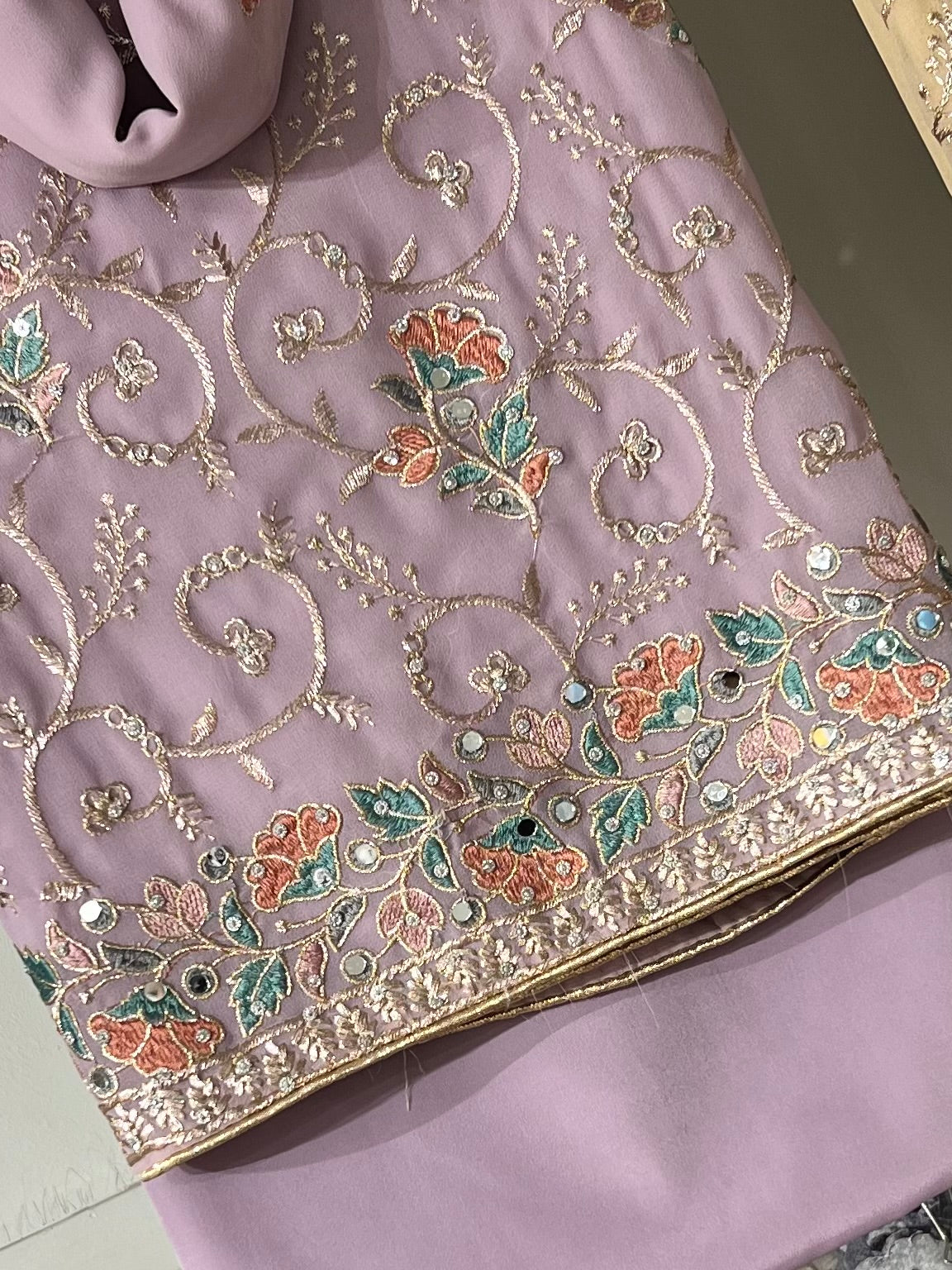 Embroidered georgettes 4pcs