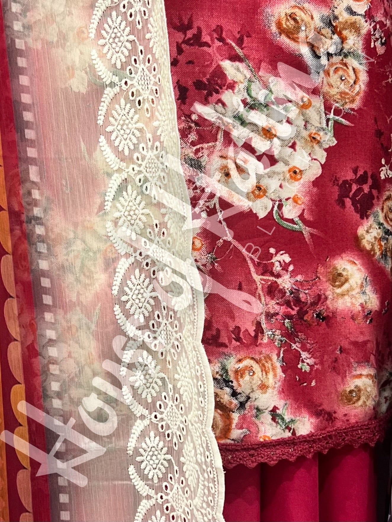 Floral viscose 3pcs