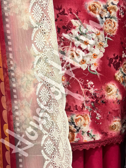 Floral viscose 3pcs