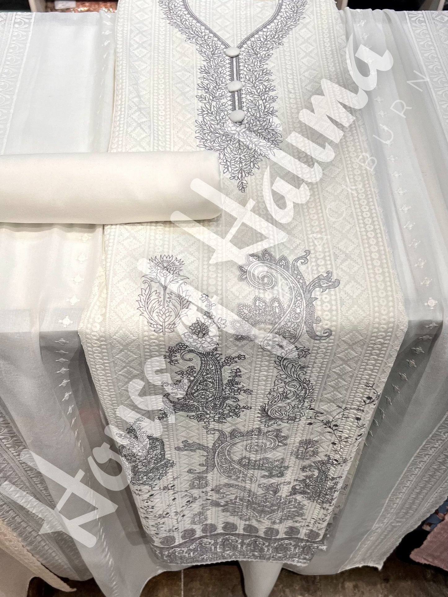 Chikankari cottons 3pcs