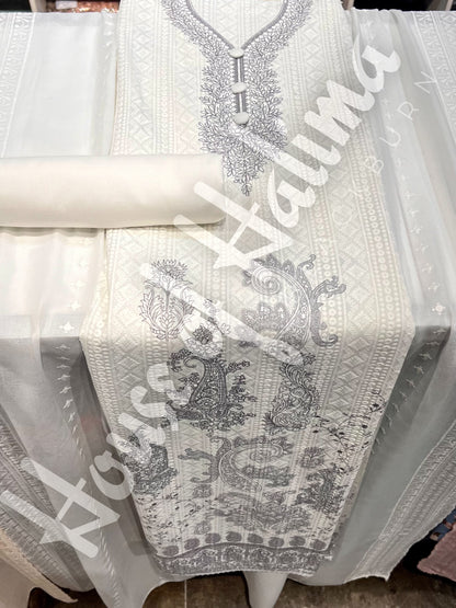 Chikankari cottons 3pcs