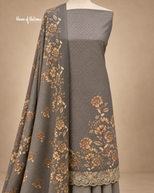 Alpine Vintage Floral 3-Piece Embroidered Unstitched Suit