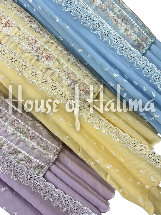 Embroidered alpines 3pcs