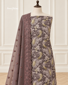 Paisley Pattern Alpine 3 Piece Suit with Embroidered Shawl
